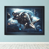 Toile Raspian Dynamorph Drone AI Art par Xzendor7 (Insitu (Plancher de Bois))