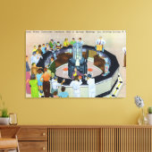 Toile Rassemblement des foules aux fontaines au Hall of (Insitu(Salon))