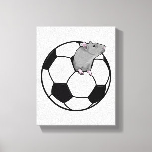 Toile Rat avec balle de football