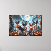 Toile Rat Terrier Halloween Épouvantable  (Recto)