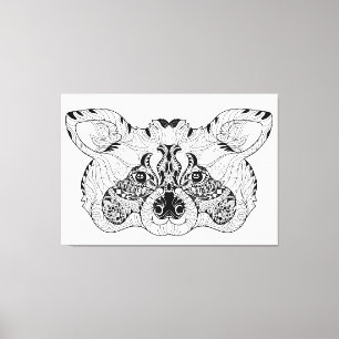 Toile Raton laveur inspiré 6