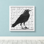 Toile Raven Poem Edgar Allan Poe (Insitu (Plancher de Bois))