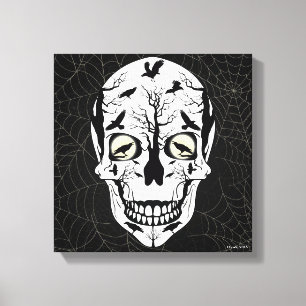 Toile Ravens Skull Skeleton Wall Art Décor