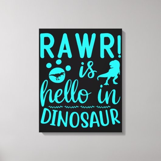 Toile Rawr ! Bonjour à Dinosaur (Recto)
