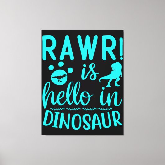 Toile Rawr ! Bonjour à Dinosaur (Recto)