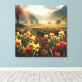 Toile Rayon de fleur du printemps (Insitu (Plancher de Bois))