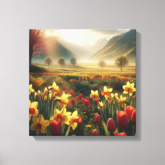 Toile Rayonnement de la floraison printanière