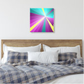 Toile Rayons abstraits Coloré vibrant Géométrique Funky (Insitu(Chambre))