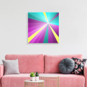 Toile Rayons Abstraits Colorful vibrant Géométrique Funk (Insitu(Salon))
