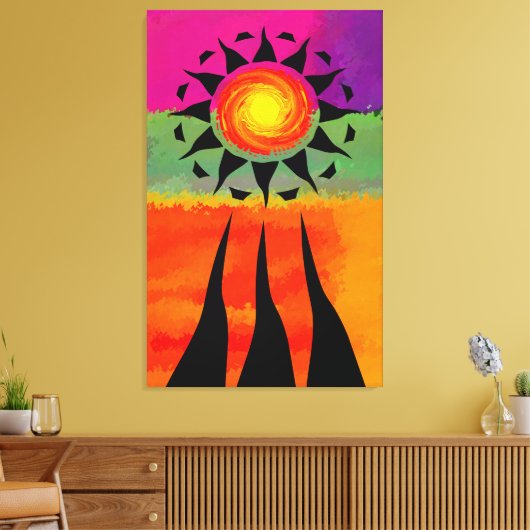 Toile Rayons et éléments Sun (Insitu(Salon))