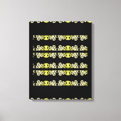 Toile Rayure Ornementale Jaune Doré Motif Sans Couture (Recto)
