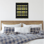 Toile Rayure Ornementale Jaune Doré Motif Sans Couture (Insitu(Chambre))