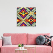 Toile Rayures Abstraites Multicolores (Insitu(Salon))