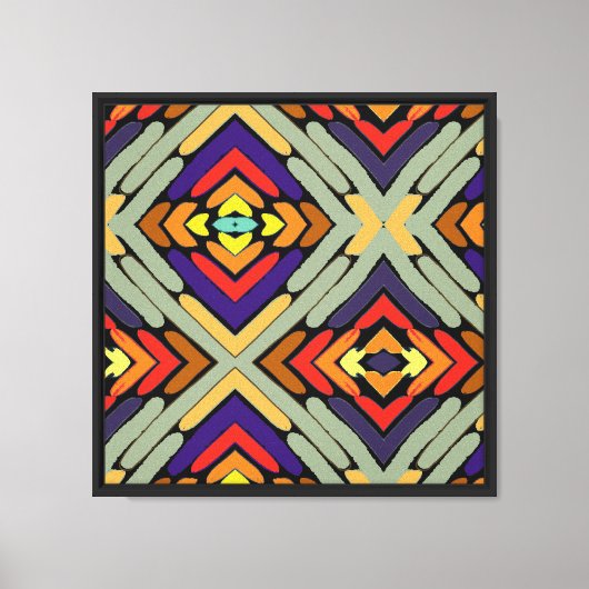 Toile Rayures Abstraites Multicolores (Recto)