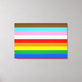 Toile Rayures du drapeau de progrès LGBTQ+ (Recto)