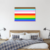 Toile Rayures du drapeau de progrès LGBTQ+ (Insitu(Chambre))