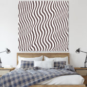 Toile Rayures Optiques Marron (Insitu(Chambre))