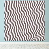 Toile Rayures Optiques Marron (Insitu (Plancher de Bois))