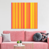 Toile Rayures Orange Rouge Jaune (Insitu(Salon))