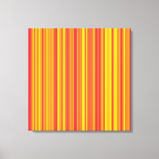 Toile Rayures Orange Rouge Jaune (Recto)