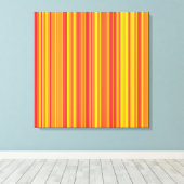 Toile Rayures Orange Rouge Jaune (Insitu (Plancher de Bois))
