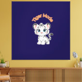 Toile Realistic White Tiger – Photorealistic Wildlife Ar (Insitu(Salon))