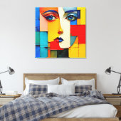 Toile "Réalités fracturées" - Un portrait Abstrait (Insitu(Chambre))