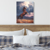 Toile Rearing Horse Lightning Storm Painting (Insitu(Chambre))