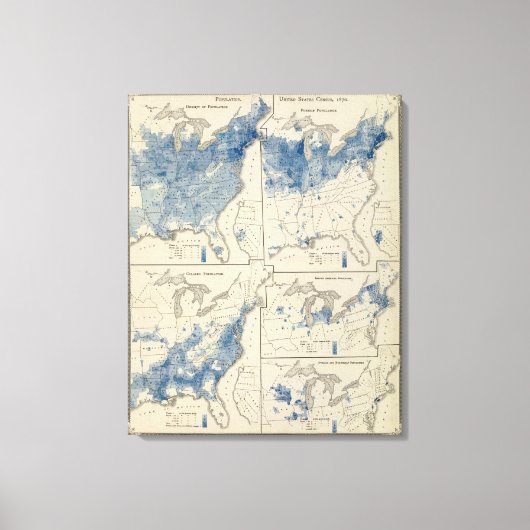 Toile Recensement de la population des États-Unis (Recto)