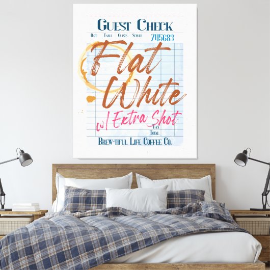 Toile Réception du chèque client café blanc plat extra p (Insitu(Chambre))