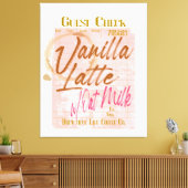 Toile Réception du chèque client Vanilla Latte café lait (Insitu(Salon))