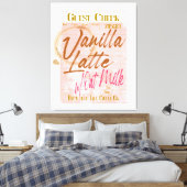 Toile Réception du chèque client Vanilla Latte café lait (Insitu(Chambre))
