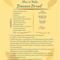 Recette d'art de pain de banane