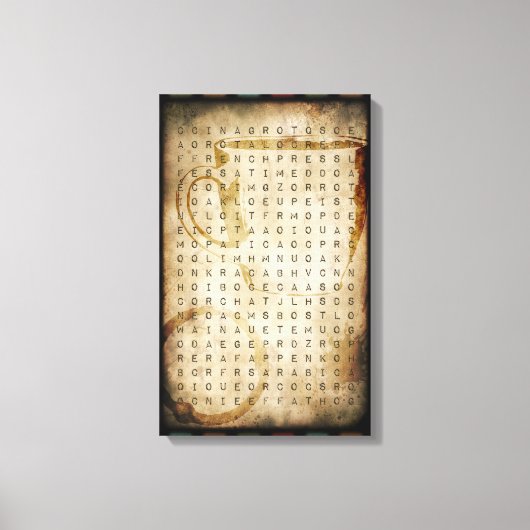 Toile recherche de mot café (Recto)