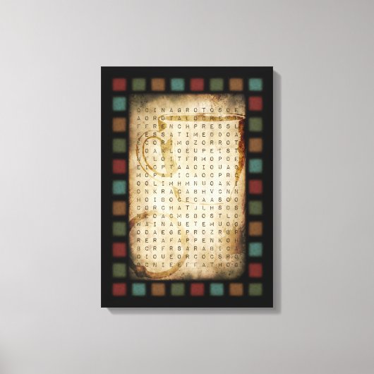 Toile recherche de mot café (Recto)