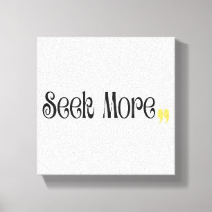 Toile Recherchez Plus – Typographie Motivationnelle Mini