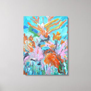 Toile Récif de corail sous-marin vibrant