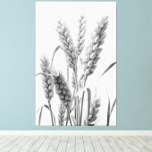 Toile Récolte de blé : B&W Rustic Portrait (Insitu (Plancher de Bois))