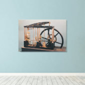 Toile Reconstruction du moteur à vapeur de James Watt (Insitu (Plancher de Bois))