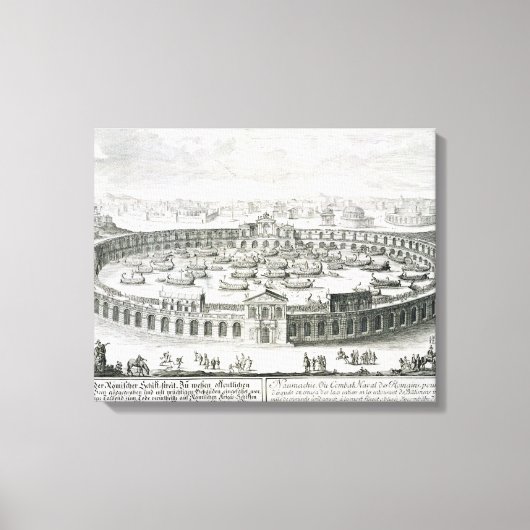 Toile Reconstruction d'une bataille navale romaine, depu (Recto)