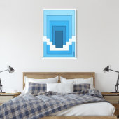 Toile Rectangle Abstrait en bleu (Insitu(Chambre))