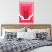 Toile Rectangle Abstrait en Rouge (Insitu(Chambre))