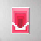 Toile Rectangle Abstrait en rouge (Recto)
