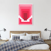 Toile Rectangle Abstrait en rouge (Insitu(Chambre))