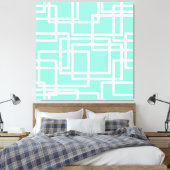 Toile Rectangles Modernes Rétro Sur Aqua Diluée (Insitu(Chambre))