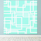 Toile Rectangles Modernes Rétro Sur Aqua Diluée (Insitu (Plancher de Bois))