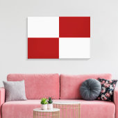 Toile Rectangles rouge et blanc (Insitu(Salon))