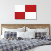 Toile Rectangles rouge et blanc (Insitu(Chambre))