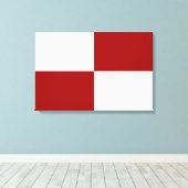 Toile Rectangles rouge et blanc (Insitu (Plancher de Bois))