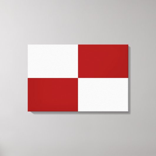 Toile Rectangles rouge et blanc (Recto)